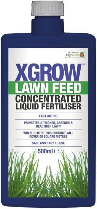 XHose XGROW Lawn Feed Concentrated Liquid Fertiliser, Blue, 500 ml