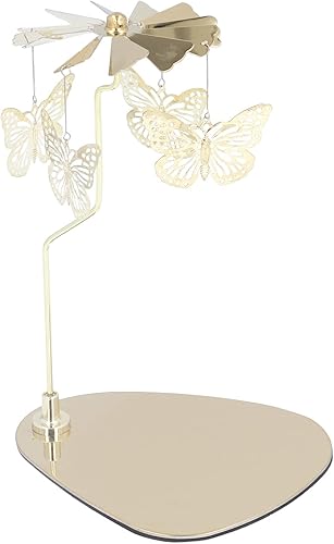 Bandeja redonda triangular giratoria, vela perfumada, linterna giratoria romántica, soporte de vela giratorio para mesa creativa, portavelas