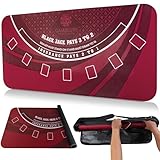 GAMBLUXE 70' X 35' Blackjack Mat - Smooth, Water-Resistant, and Non-Slip Blackjack Table Mat Made of 3mm Rubber - Get Your Blackjack Games Going Anywhere with The Included Carrying Bag (Red)