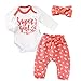 Produktbild Baby Sweets 3er Baby-Erstausstattung-Set Good Girl für Mädchen mit Langarm-Body, Hose und Haarband in Weiß-Rot als Baby-Bekleidungsset für Neugeborene und Kleinkinder/Größe 62 (0-3 Monate)