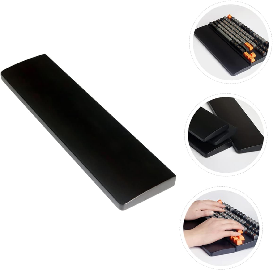 Memory Keyboard Wrist Rest Wooden Keyboard Mat 440mm Hand Wrist Rest Pad for Computer