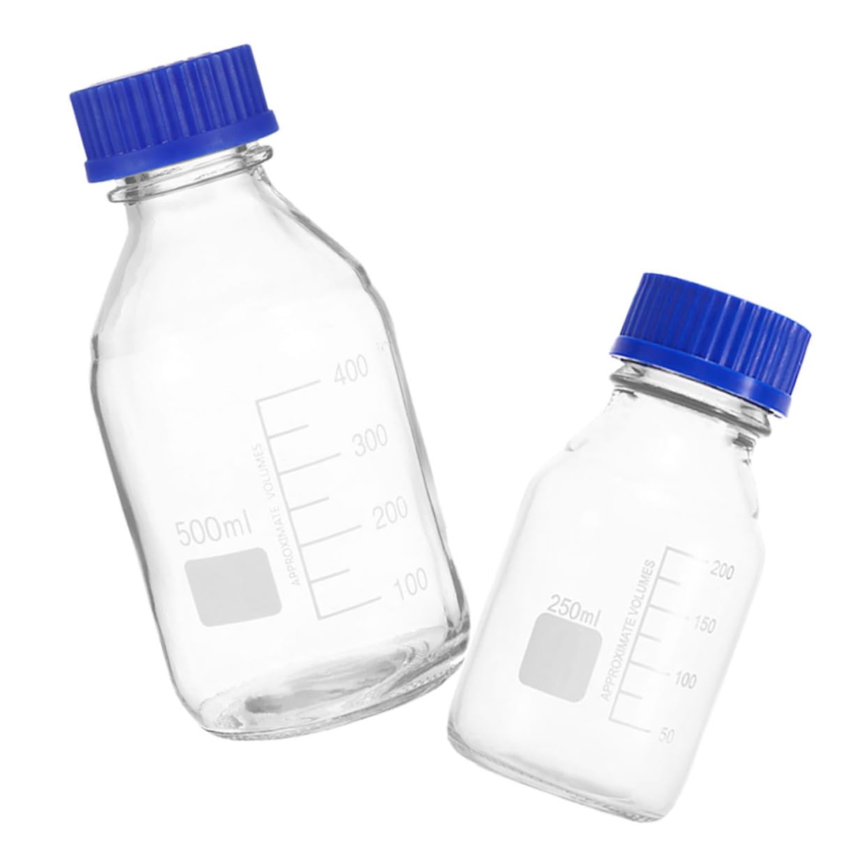 Cabilock 2pièces Fleurs Liquides Flacon de Laboratoire Verre Gradué avec Bouchon Hermétique pour Échantillons de Produits Chimiques et Usages Laboratoire
