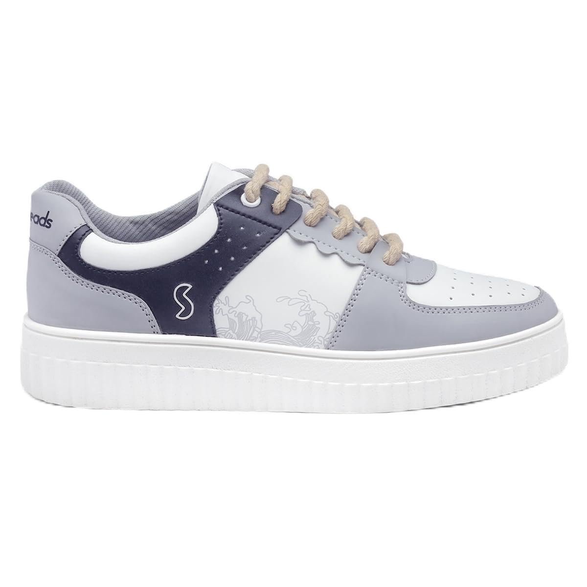 SOLETHREADS Sneakers for Women | Stylish | Lightweight | Comfortable | Handcrafted | Cruelty Free | Lace up | Premium Vegan Leather with Memory Foam Soles for Extra Cushioning | Grey | 5UK (B0C63J4S75) Amazon Price History, Amazon Price Tracker