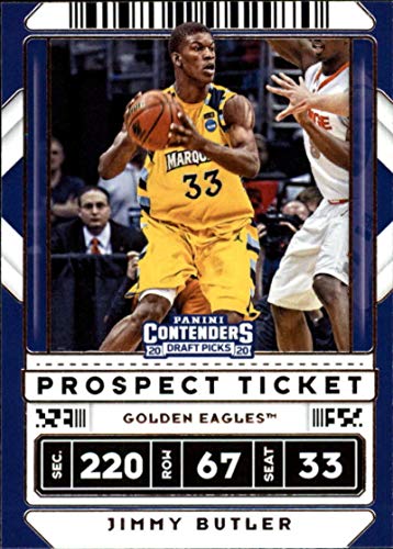 2020-21 Contenders Draft Picks Prospect Ticket Variation Basketball #32 Jimmy Butler Marquette Golden Eagles Official NCAA Licensed Trading Card by Panini America