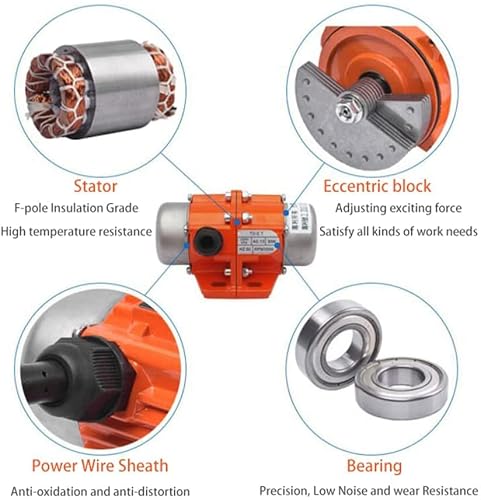 ATO 30W Vibration Motor AC 110V Aluminum Alloy Vibrating Industrial Vibrators 3600RPM 1 Phase