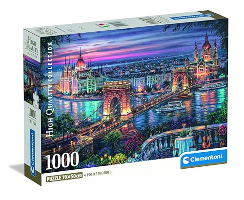 Puzzle 1000 pièces : Lumières du Danube Clementoni Puzzles - vue 2