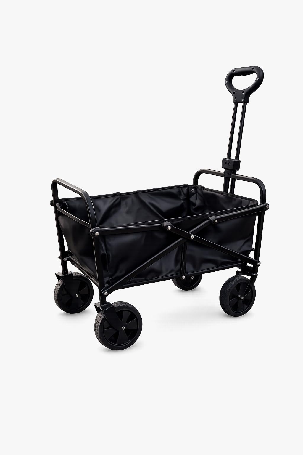 Carro de Mano Plegable con Ruedas | Carrito Multiusos Ideal Playa, Compra, Jardín o Camping | Carga hasta 60kg | Asa Ajustable | Auxiliar | Transporte Todoterreno de Herramientas o Juguetes