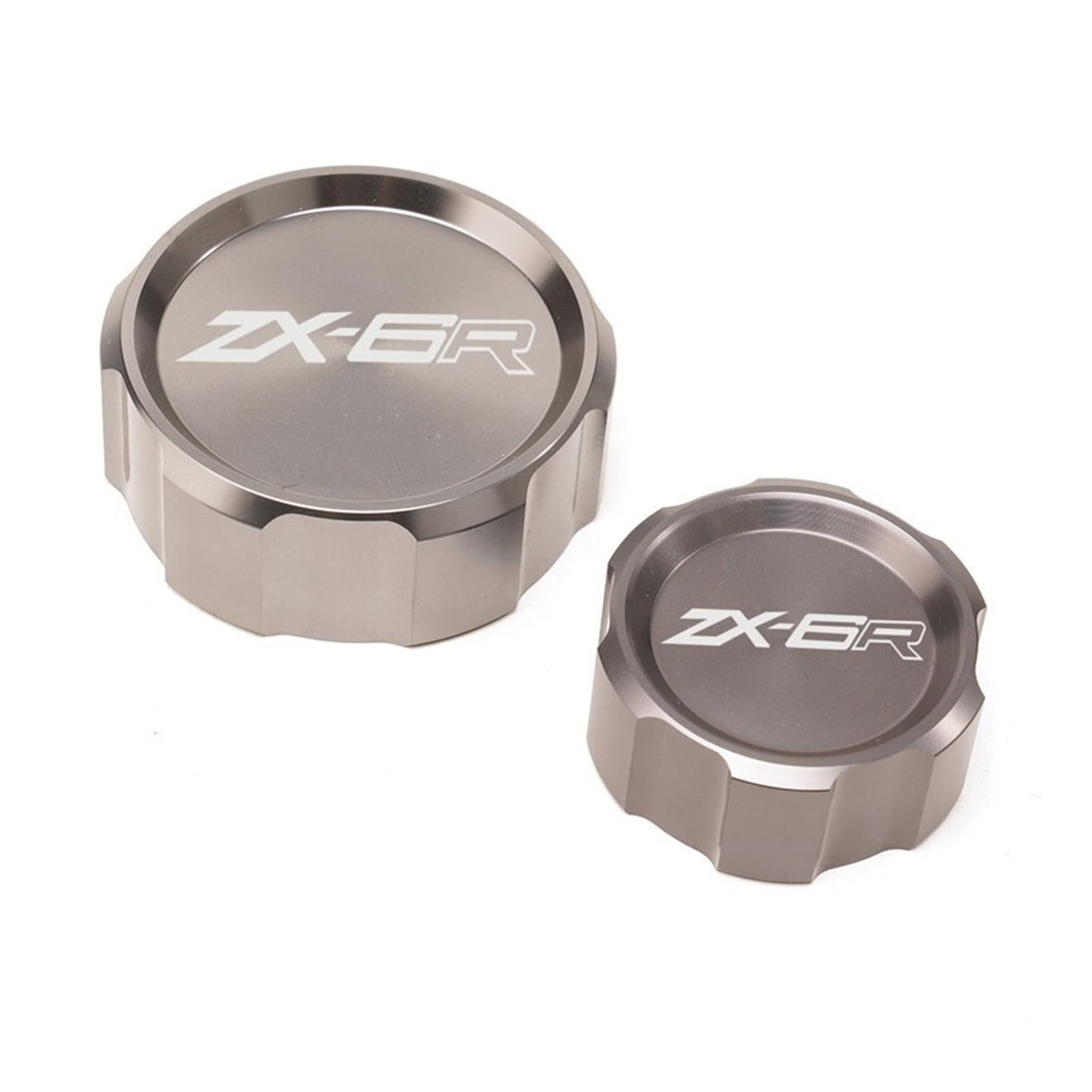 F Dla Kawasaki Ninja ZX6R 636 ZX-6R 2007-2016 Motocykl CNC Przedni I Tylny Cylinder Płynu Hamulcowego Pokrywa Zbiornika Głównego Cap Y(Red)
