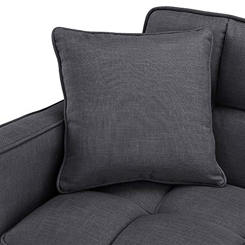 Divano Roma Furniture Modern Sofas, Dark Grey