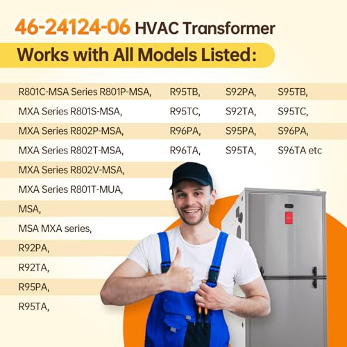 OEM 46-24124-06 4011F-5 HVAC Transformer 40 VA 120/24V Compatible with Rheem Basler Electric Furnaces, Replace Rheem Ruud 46-24124-06 Replace Basler Electric BE161640GDD 29M7101 0037 G19 by SUENTINSE - Image 6