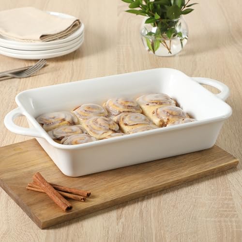 image for Gibson Home Gracious Dining 2.5-Quart White Stoneware Baking Dish with