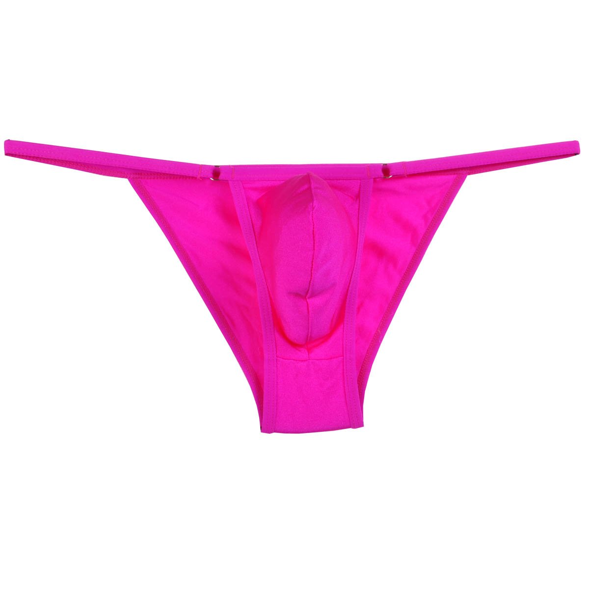 Lemja Men's Pink Iron Bikini Brief Bottom Underwear Sexy Guys Mini Briefs Micro Boxer Bodywear M