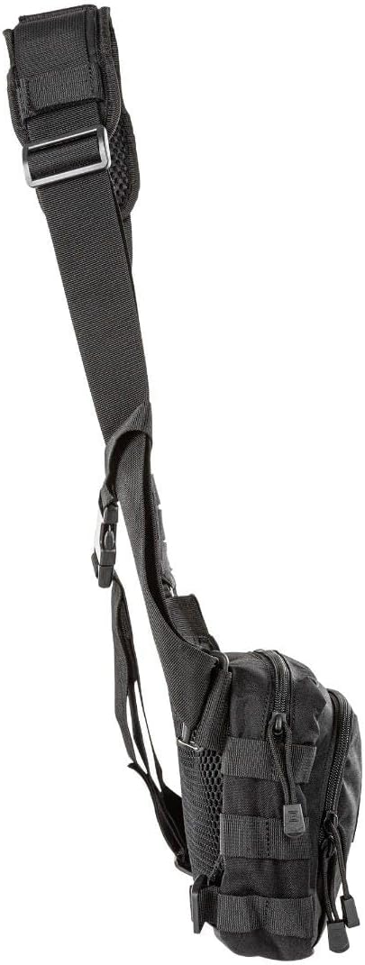 5.11 Tactical Sling Ammo Bag, 2-Banger Pistol Case Crossbody Shoulder Pack, Black, Style 56180ABR