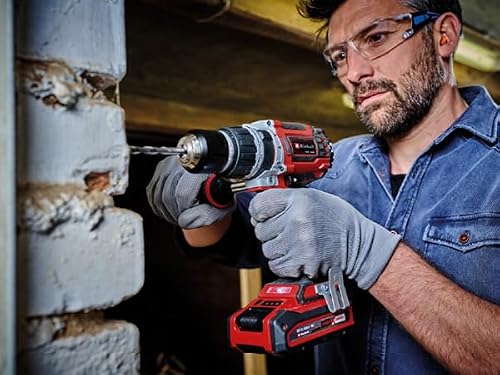 Oryginalny Einhell XL-CASE 95-częściowy zestaw bitów i wierteł odpornych na uderzenia (bity, różne wiertła, uchwyt do bitów, klucz nasadowy, pogłębiacz, ogranicznik wiertła, klucz pinowy wraz z