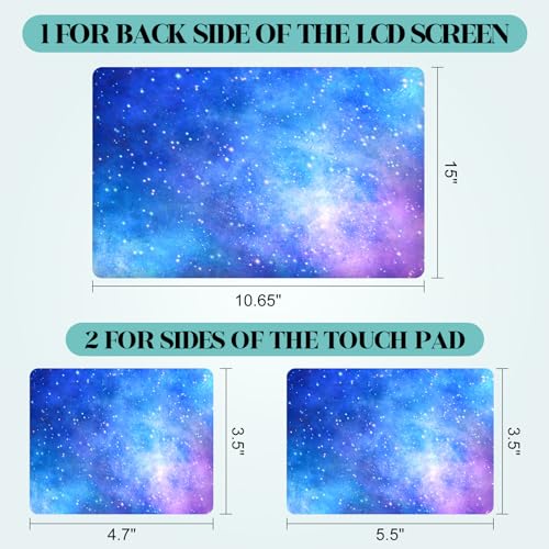 Image of Laptop Skin Sticker Decal, 12 inch 13 inch 13.3 inch 14 inch 15 inch 15.4 inch 15.6 inch Personalized Universal Vinyl Notebook Skin Sticker Cover Art Protector Decal with Free 2 Wrist Pads, Nebula Galaxy