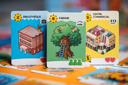 Asmodee - Happy City - Jeu de Société de Construction Urbaine pour Enfants Dès 10 Ans - Créez Votre Ville - Lauréat As d'or 2022-2 À 5 Joueurs - 30 Min - Version Française