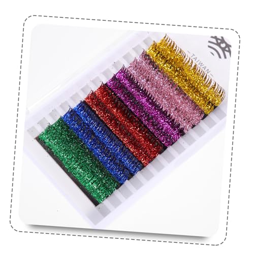 Faux cils colorés pailletés pour un maquillage rapide de soirée - 3