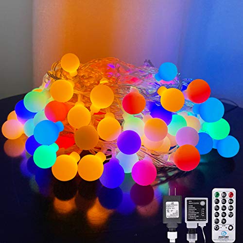 Protecu Led Globe String Lights Plug In 33Ft 100 Led Ball Fairy Lights With Remote Timer 8 Modes | Twinkle Lights For Bedroom Wedding Birthday Party Christmas Indoor Outdoor Wall Decor(Multicolor) #TOP5