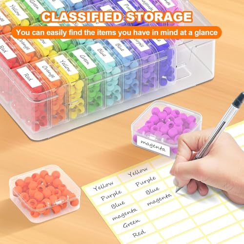 Image of SHALVI Transparent Jewellery & Accessories Storage Box | Box Multi-Compartment Organizer with Removable Grids | Plastic Organizer Box for Earrings, Beads, Craft & Small Items (30-PCS (2))
