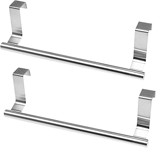 Housoutil 4 Pcs Door Hook Door Behind Towel Rack Bathroom Towel Stand Over Door Clothes Hanger Rack Over Door Towel Bar Stocking Hooks for Shelf Wall Hooks Door Back Towel Shelf On The Door