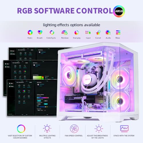 Image of Ocean of Stars Gaming PC AMD Ryzen 5 7600X 6-Core 4.7 GHz,RX 9070 16GB GDDR6, 16GB DDR5 RAM,1TB PCIe + 1TB SATA SSD, Windows 11