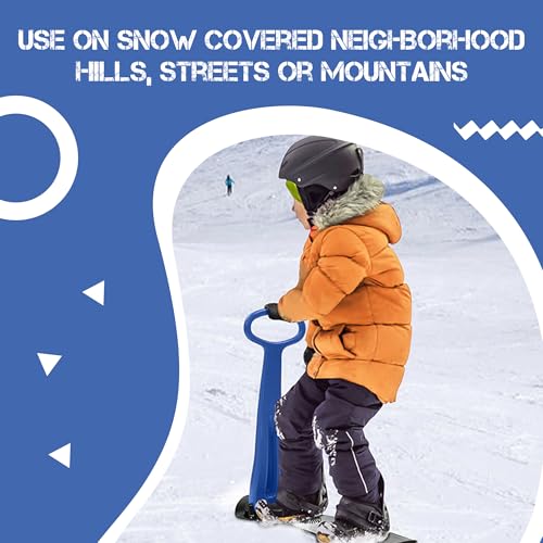 image for Geospace Winter Fun Foldable Snow Scooter, Ski Skate, Ski Skooter, Sno