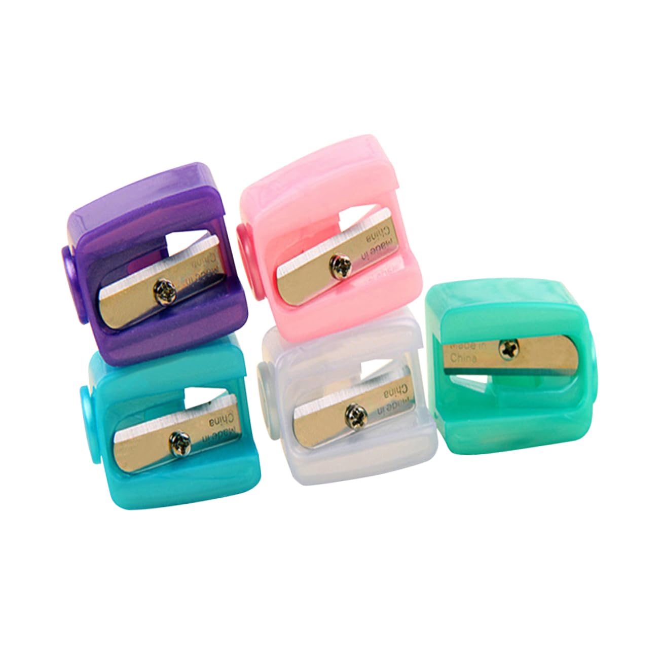 FOMIYES 5pcs Makeup Pencil Sharpener Set Eyebrow Lipliner Eyeliner Sharpener Random Color