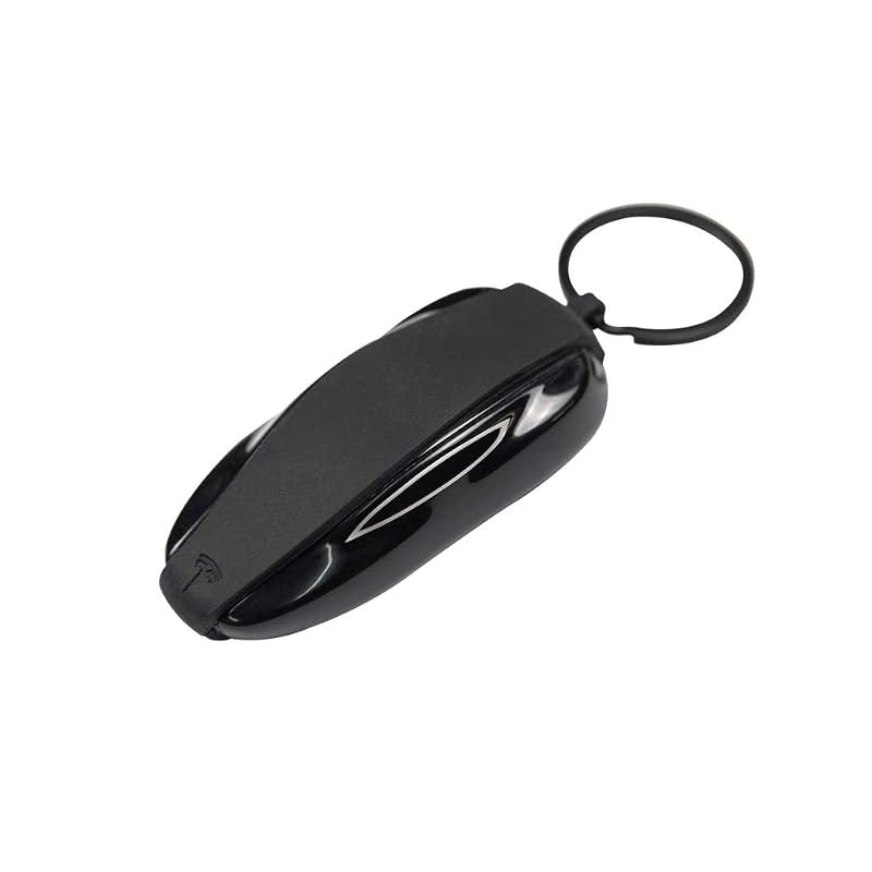 Capa de Silicone com Chaveiro para Chave Tesla Model X Preta Tesla Gear