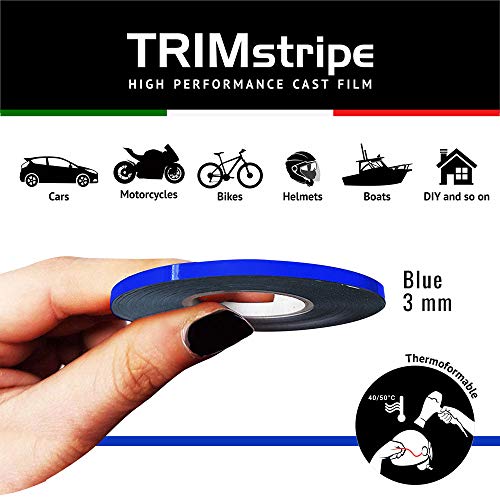 4R Quattroerre.it 10456 Trim Stripes Klebestreifen für Autos, Blau, 3 mm x 10 mt
