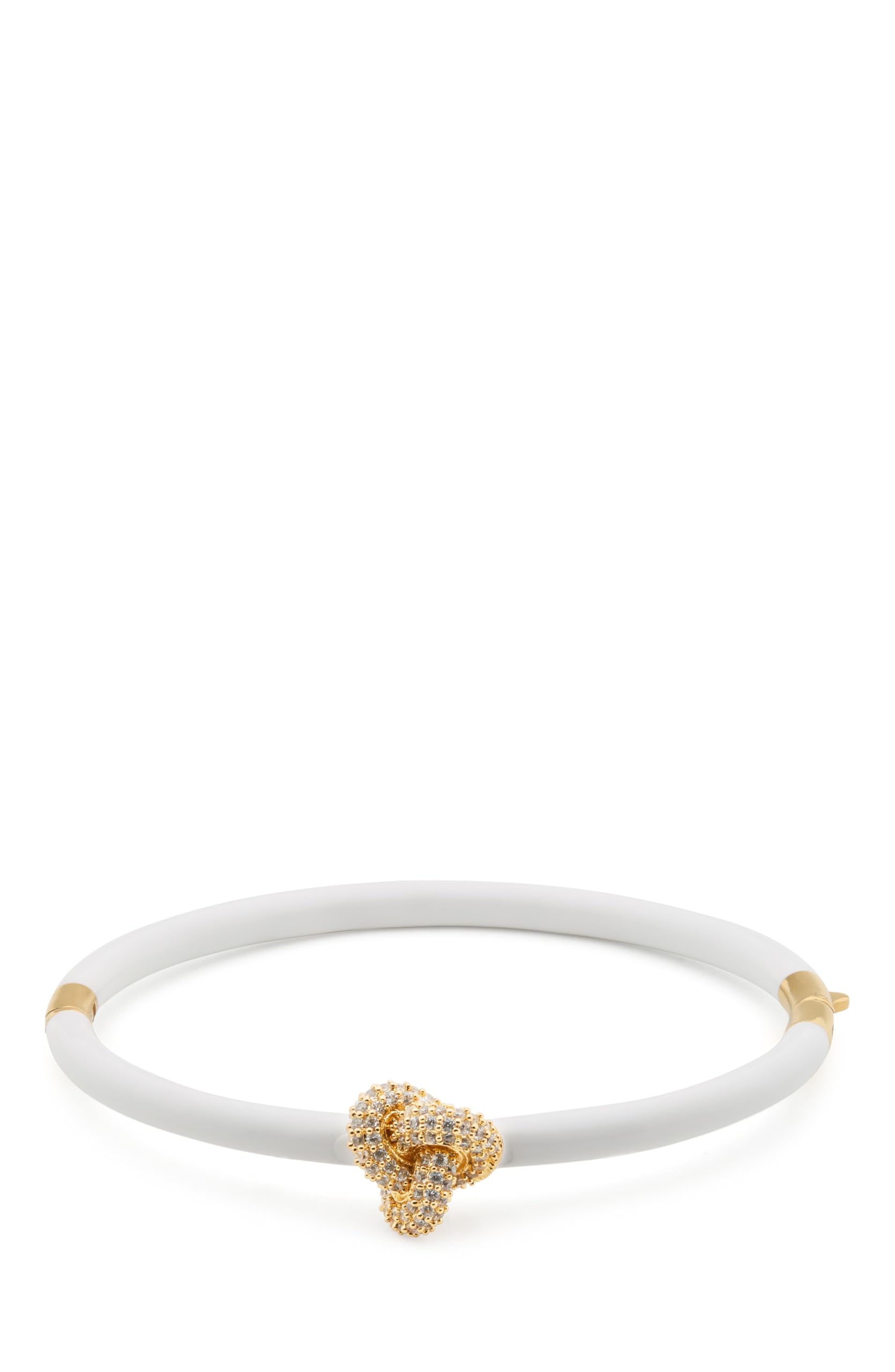Double Knot Pave Hinged Bangle