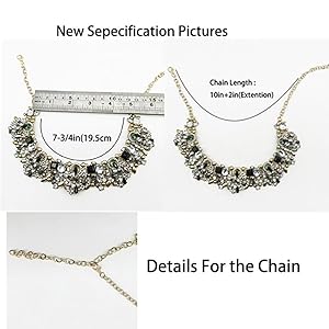 Amazon.com: Zthread Rhinestone Bib Statement Necklace