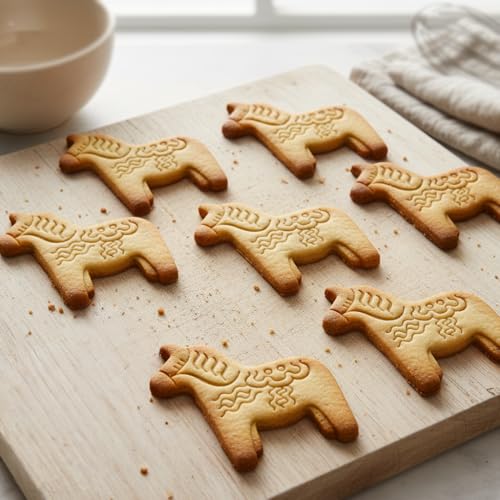 BAKERLOGY Dala Horse Cookie Cutter – Swedish Folk Art Symbol of Strength, Friendship, and Good Fortune for Nordic Christmas and Life Celebrations by Bakerlogy - Used condition - Image 3