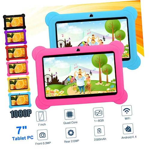 KOMBIUDA Tablet Para Crianças Tablet Tablets Com Pad Wi-Fi Tablet Presente Rosa Cartoon Q88 Mat Comp