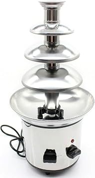 Chocolate Fountain Machine,3/4-Tier Electric Stainless Steel Chocolate Melts Dipping Fondue Fountain With Sealing System,Commercial Chocolate Waterfall Heated Melting Machine 4-Tier