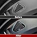 2PCS Car AC Sticker Air Vent Decal Carbon Fiber Trim fit for BMW X5 F15 X5M F85 2014 2015 2016 2017 2018 Interior Accessories - X6 NOT FIT