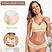 OEAK Womens Wireless Jelly Bras Comfortable Push Up Bra No Underwire Gel Bra Full Support Lift Everyday Seamless Tshirt Bras Beige Small