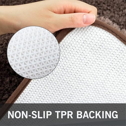 Image of HOWNICE Doormat for Bedroom,Bathroom,Kitchen,Living Room,Home Entrance,RoomMats,Foot Mats,Floor mat Main Door,Rug,Non Slip Mats,Door Mate,Fluffy,Door Mat,Door Matt (Bed Room Mat Brown /)