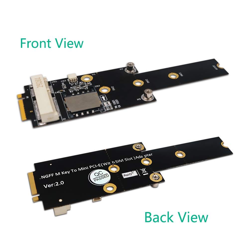 Convertidor Adaptador NGFF una Mini PCI-E una M2 Tarjeta de ExpansióN Convertidor Adaptador NGFF una Mini PCI-E una M2 Tarjeta de ExpansióN