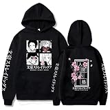 DJMANMENGG Amine Bungo Stray Hoodie Dogs Dazai Osamu Cosplay Nakahara Chuya Hoodie Black and White Sweatshir (black, M)