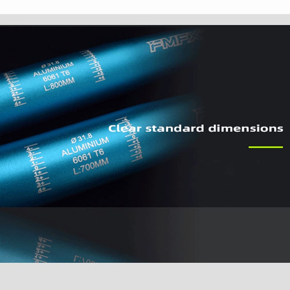 Guidon VTT Plat 31,8 Mm - Alliage 6061-T6, 700/800 Mm, Extra Long, Avec Repères Centraux, Pour XC/AM/FR