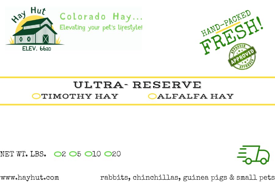 Legendary North Park Timothy Ultra-Reserve Hay for Rabbits, Chinchillas, Guinea Pigs - 100% Fresh Colorado Grown. Support Our Small Business on Amazon and Save!