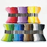 Zhenqing 8-Color Gradient Embroidery Floss Set | 7 Color Families (Red, Yellow, Blue, Green, Purple, Brown, B&W) | 56 Pre-Sorted Skeins, 6-Strand Threads (8m Each) for Sewing & Crafts