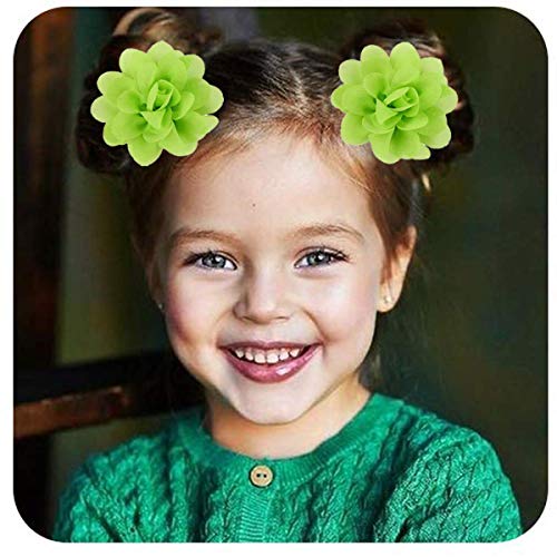 Willingtee 50Pcs 2" Chiffon Flower Hair Ties Elastic Ponytail Holders Hair Ties Hair Accessories For Baby Girls Infants Toddlers Kids 25 Colors In Pairs #TOP5