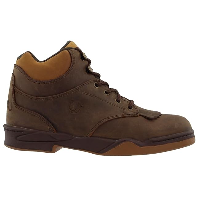Roper Womens Horseshoe Kiltie Round Toe Hiking Casual Boots Ankle - Brown