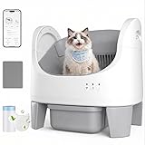 Jummico Lettiera Gatto Autopulente, Lettiera Autopulente per Gatti Aperta, Controllo APP / 15 Giorni senza Rimuovere le Feci/Design Anti-Pizzicamento, Lettiera Smart adatta per Gatti da 1,5 a 10 kg