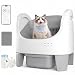 Jummico Lettiera Gatto Autopulente, Lettiera Autopulente per Gatti Aperta, Controllo APP / 15 Giorni senza Rimuovere le Feci/Design Anti-Pizzicamento, Lettiera Smart adatta per Gatti da 1,5 a 10 kg
