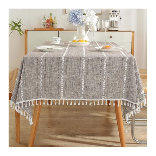 Nappe en polyester résistante 100x160 cm à motif rayures pour table intérieur et extérieur - 2