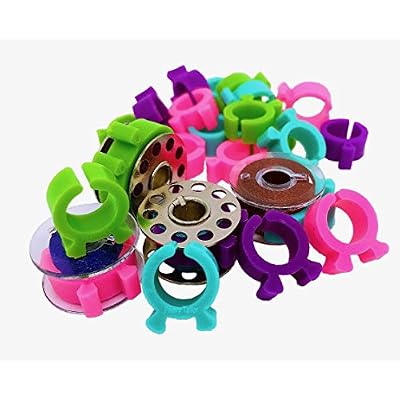 16 Piece Bobbin Holder Set for Sewing Machines - Bobbin Clamps for Organizing Threads and Avoiding Tangles