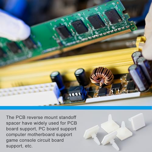Marsui 100 Pcs Sticky PCB Spacer Adhesive Plastic Insulated Standoffs 0.31\" Supporting Height Circuit Board Standoffs for PC Board Computer Motherboard - Thumbnail 6