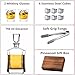Custom Engraved Monogram Premium Whiskey Decanter Gift Set – 23 oz Liquor/Bourbon Decanter with Glasses, Whiskey Stones, Tongs & Wood Box Gift for Men, Husband, Dad, or Boyfriend